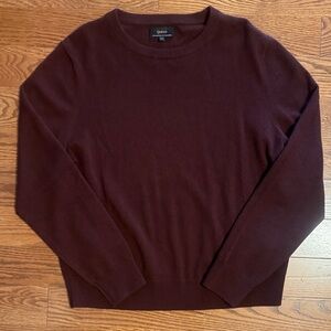 Quince Women's Deep Burgundy Crewneck Sweater